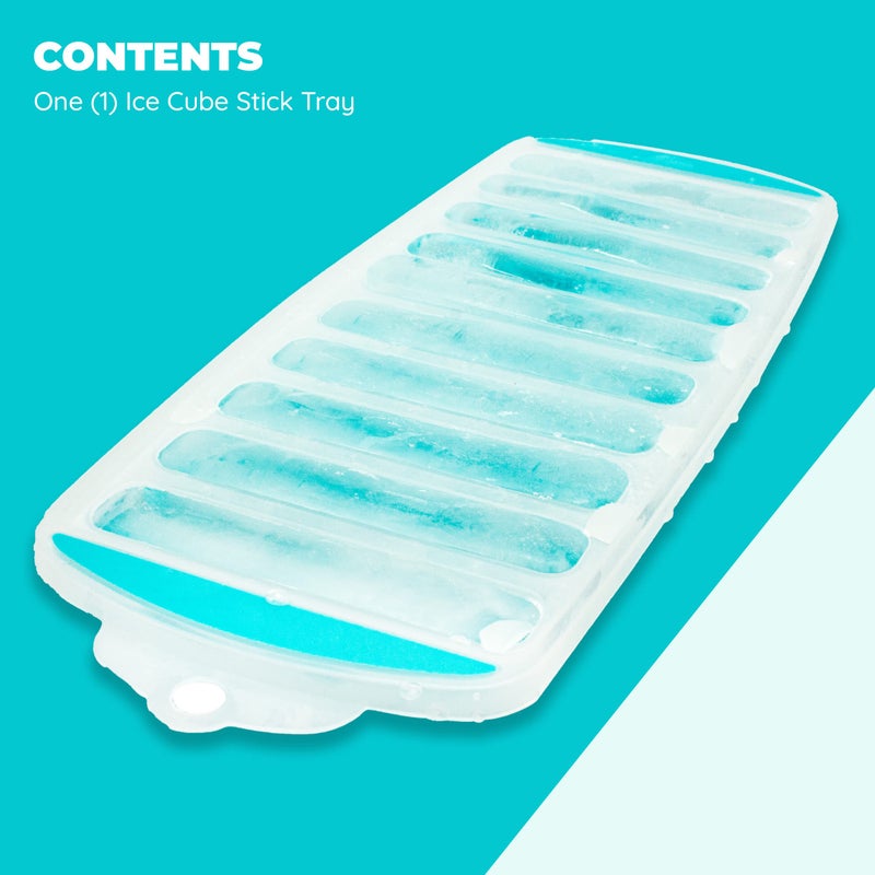 Jacent Resusable Silicone and Plastic Water Bottle Ice Cube Stick Tray, Easy Push & Pop Ice Cubes for Water Sports Bottle: 1 (ONE) Pack Water Bottle Ice Cube Stick Tray - Image 2